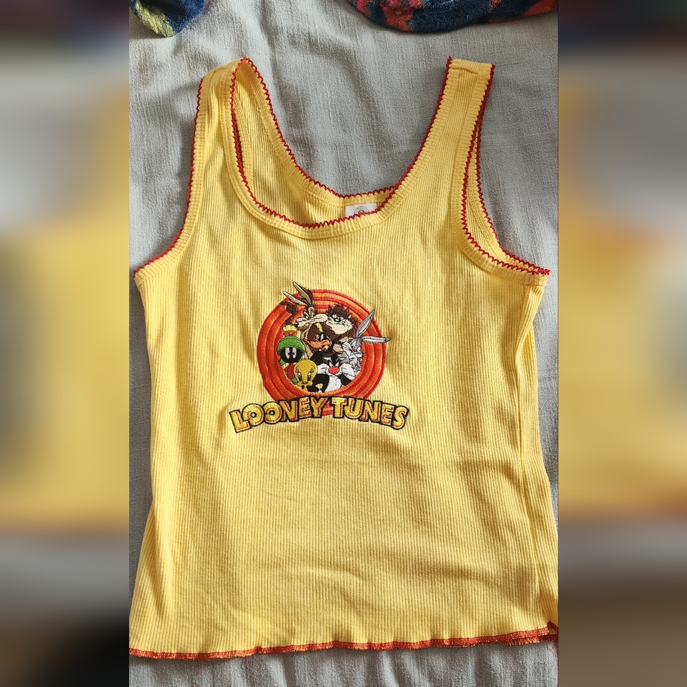 Warner Bros. Yellow Looney Tunes Tank Top